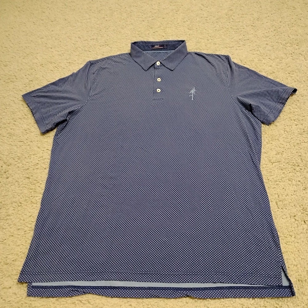 Johnnie O Shirt Mens XL Blue Bandon Dunes Ghost Tree Old Macdonald Golf Polo
